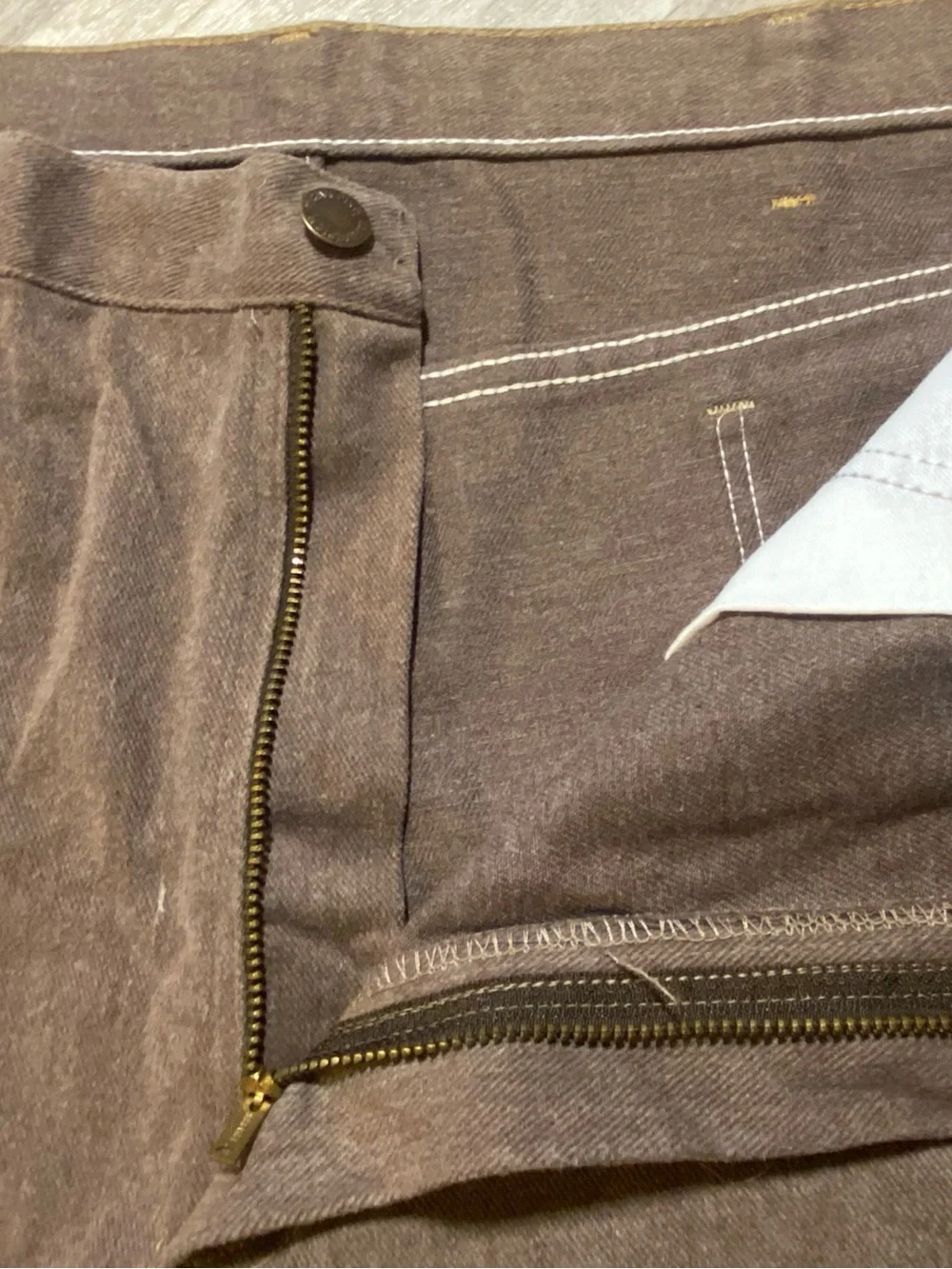 VTG 70s Maverick Automaticks Beige Brown Denim Jeans Western USA Made Men's 40M